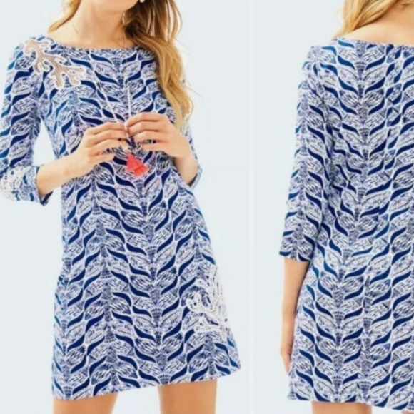 Lilly Pulitzer Marlowe Dress Resort White A Mermaids Tail, Size M - Picture 11 of 14